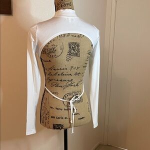 Elegant White Women's Blouse with Tie Detail